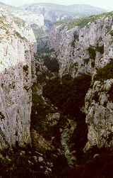 Hinweistafel am Grand Canyon du Verdon