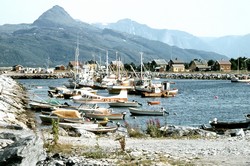 Hafen mit Wasserflugzeug