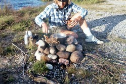 Ein kleiner Ofen am See
