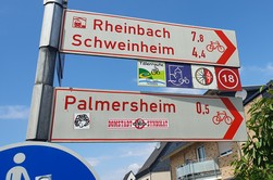 Radwegbeschilderung in Deutschland ohne Hinweis auf den Eurovlo 3