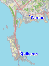 Bretagne - Karte der Halbinsel von Quiberon Bretagne