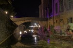 Dole, Gracht Petite Venise bei Nacht