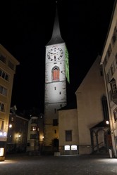 Chur, Altstadt bei Nacht