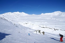Flims Laax Falera - Abfahrt vom Crap Sogn Gion nach Fuorcla Flims Laax Falera