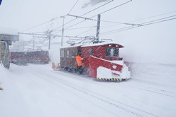 Schneepflug der Wengernalpbahn