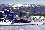 La Clusaz, la Clusaz von der Piste Aiguille