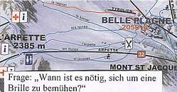 la Plagne - Liftplan/Brillenfrage la Plagne
