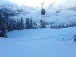 Neuschnee am Flying Mozart