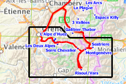 Skisafari 2020, Reiseroute