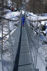 Zermatt, Monte Rosa, Hngebrcke bei Furri