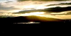 night falling in scottisch highlands